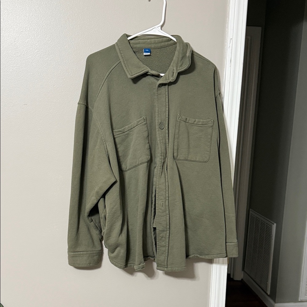 Old Navy Men's Khaki Shirt Jacket
